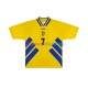 Schweden Heimausrüstung Henrik Larsson 7 Retro 1994 Herren Trikot S/S