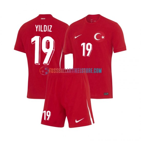 Türkei Auswärtsausrüstung Kenan Yıldız 19 Euro 2024 Kinder Set(Trikot und Hose) S/S