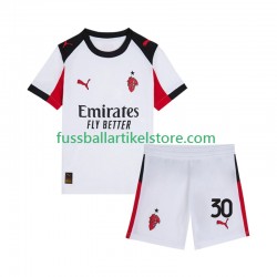 AC Mailand Auswärtsausrüstung Ardon Jashari 30 2025-2026 Kinder Set(Trikot und Hose) S/S
