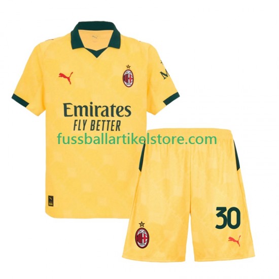 AC Mailand Ausweichausrüstung Ardon Jashari 30 2025-2026 Kinder Set(Trikot und Hose) S/S