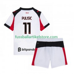 AC Mailand Auswärtsausrüstung Christian Pulisic 11 2025-2026 Kinder Set(Trikot und Hose) S/S