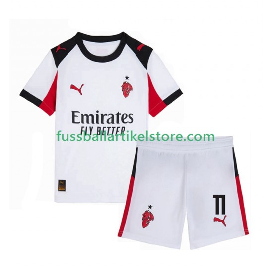 AC Mailand Auswärtsausrüstung Christian Pulisic 11 2025-2026 Kinder Set(Trikot und Hose) S/S