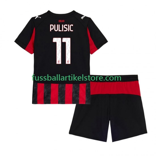 AC Mailand Heimausrüstung Christian Pulisic 11 2025-2026 Kinder Set(Trikot und Hose) S/S