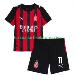 AC Mailand Heimausrüstung Christian Pulisic 11 2025-2026 Kinder Set(Trikot und Hose) S/S