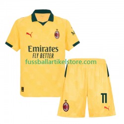 AC Mailand Ausweichausrüstung Christian Pulisic 11 2025-2026 Kinder Set(Trikot und Hose) S/S