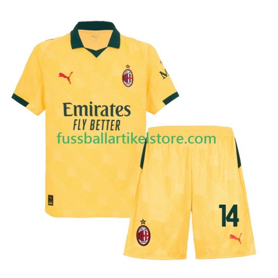 AC Mailand Ausweichausrüstung Modrić Luca 14 2025-2026 Kinder Set(Trikot und Hose) S/S