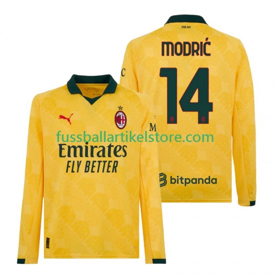 AC Mailand Ausweichausrüstung Modrić Luca 14 2025-2026 Herren Trikot L/S
