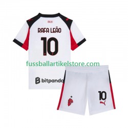 AC Mailand Auswärtsausrüstung Rafael Leao 10 2025-2026 Kinder Set(Trikot und Hose) S/S