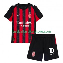 AC Mailand Heimausrüstung Rafael Leao 10 2025-2026 Kinder Set(Trikot und Hose) S/S
