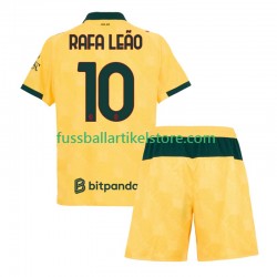 AC Mailand Ausweichausrüstung Rafael Leao 10 2025-2026 Kinder Set(Trikot und Hose) S/S