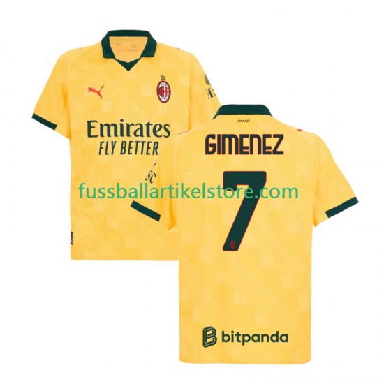 AC Mailand Ausweichausrüstung Santiago Gimenez 7 2025-2026 Herren Trikot S/S