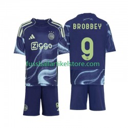 Ajax Amsterdam Auswärtsausrüstung Brian Brobbey 9 2025-2026 Kinder Set(Trikot und Hose) S/S