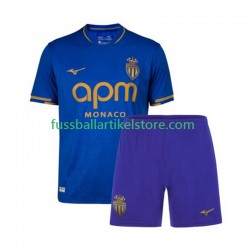 AS Monaco Auswärtsausrüstung 2025-2026 Kinder Set(Trikot und Hose) S/S