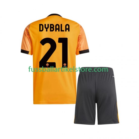 AS Rom Auswärtsausrüstung Dybala 21 2025-2026 Kinder Set(Trikot und Hose) S/S