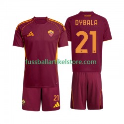 AS Rom Heimausrüstung Dybala 21 2025-2026 Kinder Set(Trikot und Hose) S/S