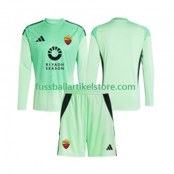 AS Rom Auswärtsausrüstung Viertesausrüstung Torwart 2025-2026 Kinder Set(Trikot und Hose) L/S
