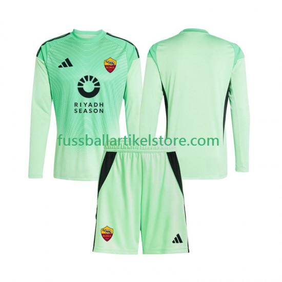 AS Rom Auswärtsausrüstung Viertesausrüstung Torwart 2025-2026 Kinder Set(Trikot und Hose) L/S