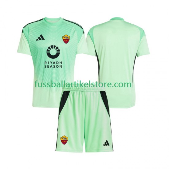 AS Rom Auswärtsausrüstung Viertesausrüstung Torwart 2025-2026 Kinder Set(Trikot und Hose) S/S