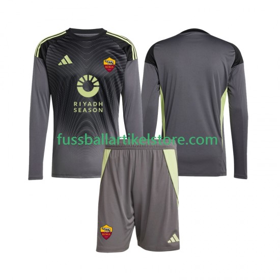 AS Rom Heimausrüstung Torwart 2025-2026 Kinder Set(Trikot und Hose) L/S