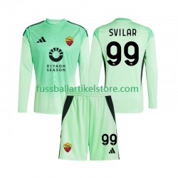 AS Rom Auswärtsausrüstung Viertesausrüstung Torwart Mile Svilar 99 2025-2026 Kinder Set(Trikot und Hose) L/S