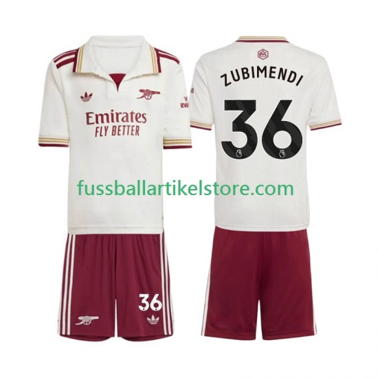 Arsenal Ausweichausrüstung Martin Zubimendi 36 2025-2026 Kinder Set(Trikot und Hose) S/S