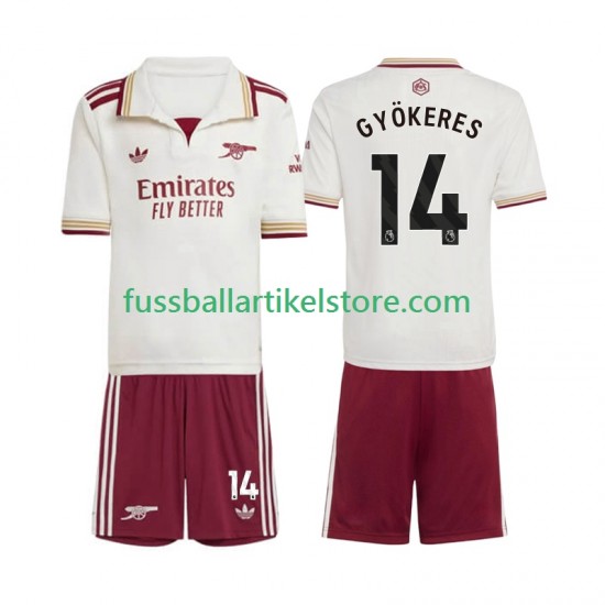 Arsenal Ausweichausrüstung Viktor Gyokeres 14 2025-2026 Kinder Set(Trikot und Hose) S/S