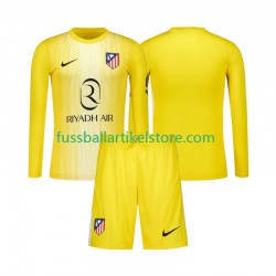 Atlético Madrid Heimausrüstung Torwart 2025-2026 Kinder Set(Trikot und Hose) L/S