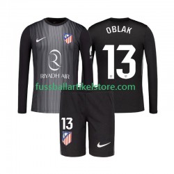 Atlético Madrid Auswärtsausrüstung Torwart Jan Oblak 13 2025-2026 Kinder Set(Trikot und Hose) L/S