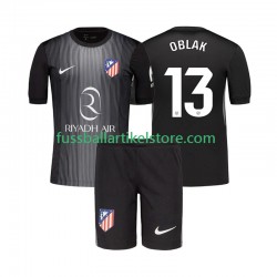 Atlético Madrid Auswärtsausrüstung Torwart Jan Oblak 13 2025-2026 Kinder Set(Trikot und Hose) S/S