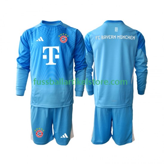 FC Bayern München Ausweichausrüstung Torwart 2025-2026 Kinder Set(Trikot und Hose) L/S