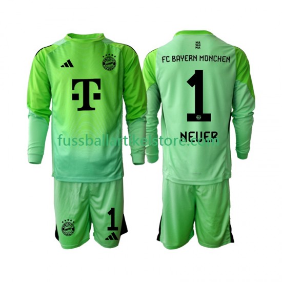 FC Bayern München Heimausrüstung Torwart Neuer 1 2025-2026 Kinder Set(Trikot und Hose) L/S