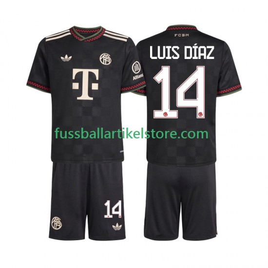 FC Bayern München Ausweichausrüstung Luis Diaz 14 2025-2026 Kinder Set(Trikot und Hose) S/S