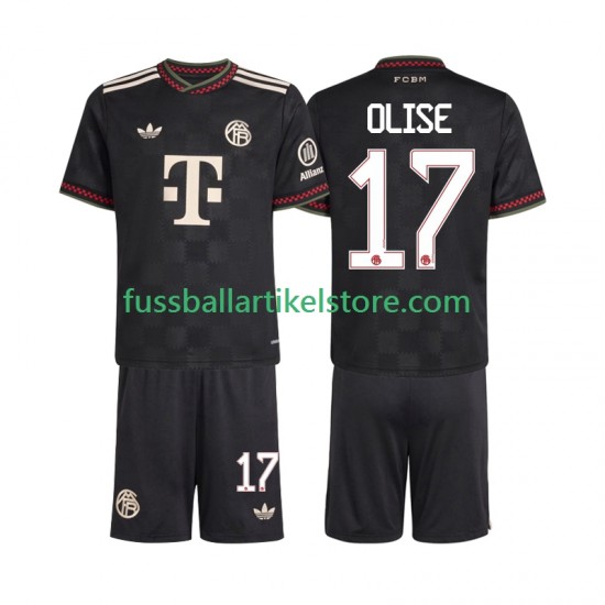 FC Bayern München Ausweichausrüstung Michael Olise 17 2025-2026 Kinder Set(Trikot und Hose) S/S