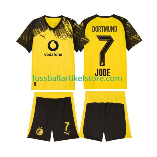 Borussia Dortmund Heimausrüstung Jobe Bellingham 7 2025-2026 Kinder Set(Trikot und Hose) S/S