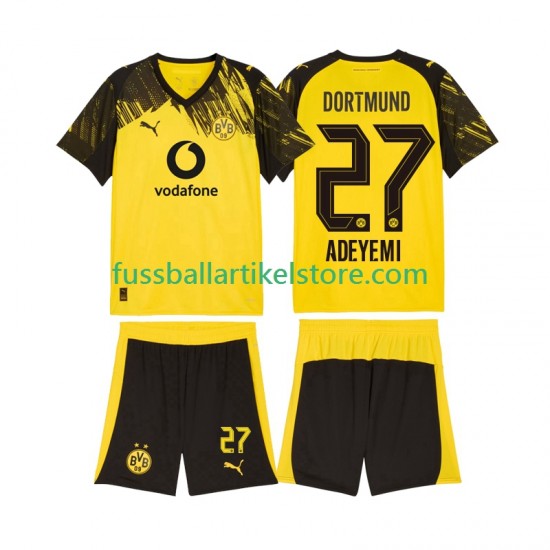 Borussia Dortmund Heimausrüstung Karim Adeyemi 27 2025-2026 Kinder Set(Trikot und Hose) S/S