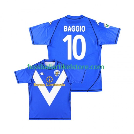Heimausrüstung Brescia Calcio Baggio 10 Retro 2003 2004 Herren Trikot S/S