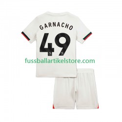 Chelsea Auswärtsausrüstung Alejandro Garnacho 49 2025-2026 Kinder Set(Trikot und Hose) S/S