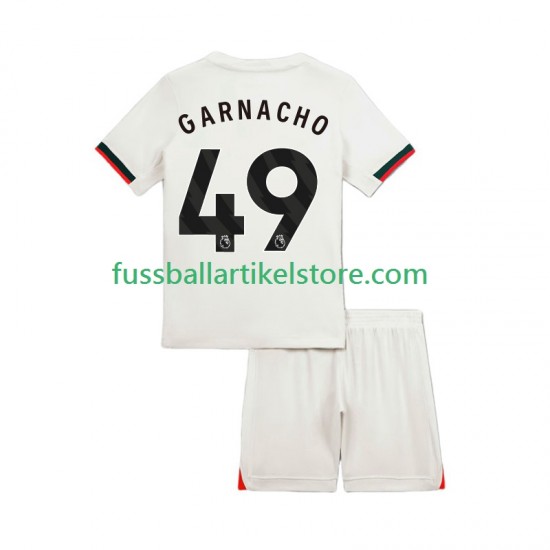 Chelsea Auswärtsausrüstung Alejandro Garnacho 49 2025-2026 Kinder Set(Trikot und Hose) S/S