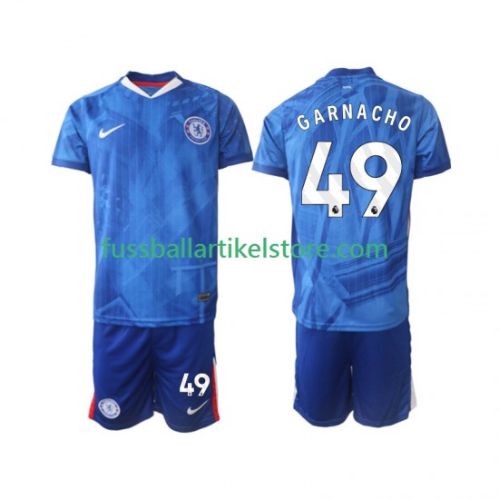 Chelsea Heimausrüstung Alejandro Garnacho 49 2025-2026 Kinder Set(Trikot und Hose) S/S