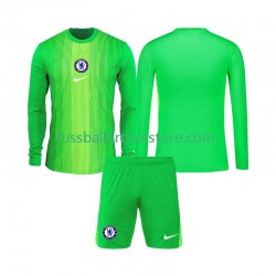 Chelsea Auswärtsausrüstung Torwart 2025-2026 Kinder Set(Trikot und Hose) L/S