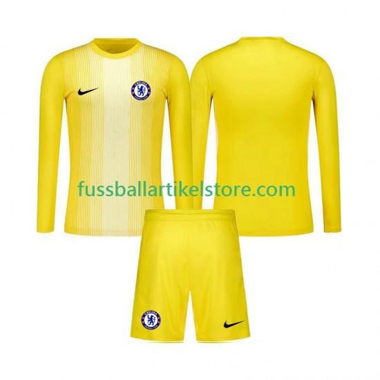 Chelsea Ausweichausrüstung Torwart 2025-2026 Kinder Set(Trikot und Hose) L/S