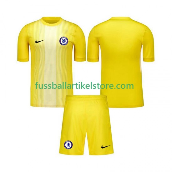 Chelsea Ausweichausrüstung Torwart 2025-2026 Kinder Set(Trikot und Hose) S/S