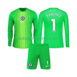 Chelsea Auswärtsausrüstung Torwart Robert Sanchez 1 2025-2026 Kinder Set(Trikot und Hose) L/S