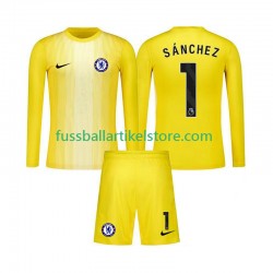 Chelsea Ausweichausrüstung Torwart Robert Sanchez 1 2025-2026 Kinder Set(Trikot und Hose) L/S