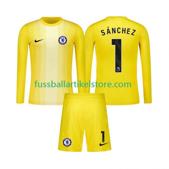Chelsea Ausweichausrüstung Torwart Robert Sanchez 1 2025-2026 Kinder Set(Trikot und Hose) L/S
