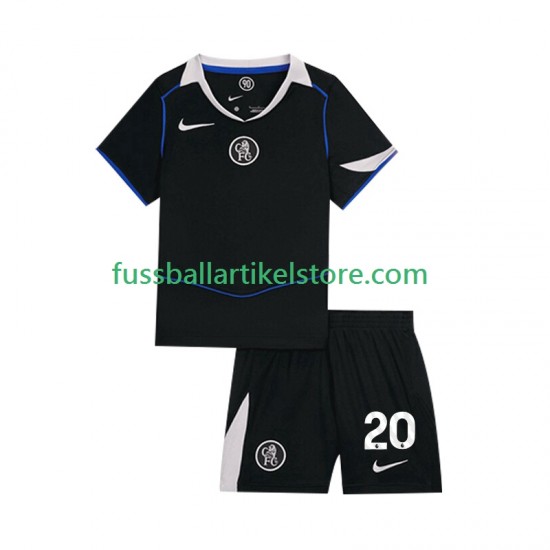 Chelsea Ausweichausrüstung Joao Pedro 20 2025-2026 Kinder Set(Trikot und Hose) S/S