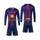 FC Barcelona Heimausrüstung 2025-2026 Kinder Set(Trikot und Hose) L/S