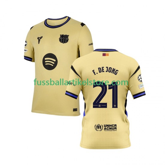 FC Barcelona Auswärtsausrüstung Frenkie de Jong 21 Champions League 2025-2026 Herren Trikot S/S