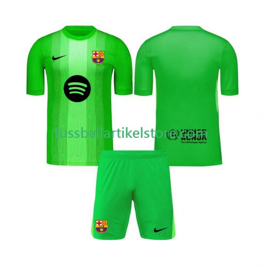 FC Barcelona Heimausrüstung Torwart 2025-2026 Kinder Set(Trikot und Hose) S/S