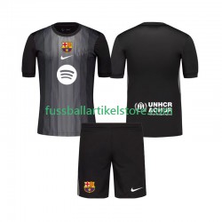 FC Barcelona Ausweichausrüstung Torwart 2025-2026 Kinder Set(Trikot und Hose) S/S